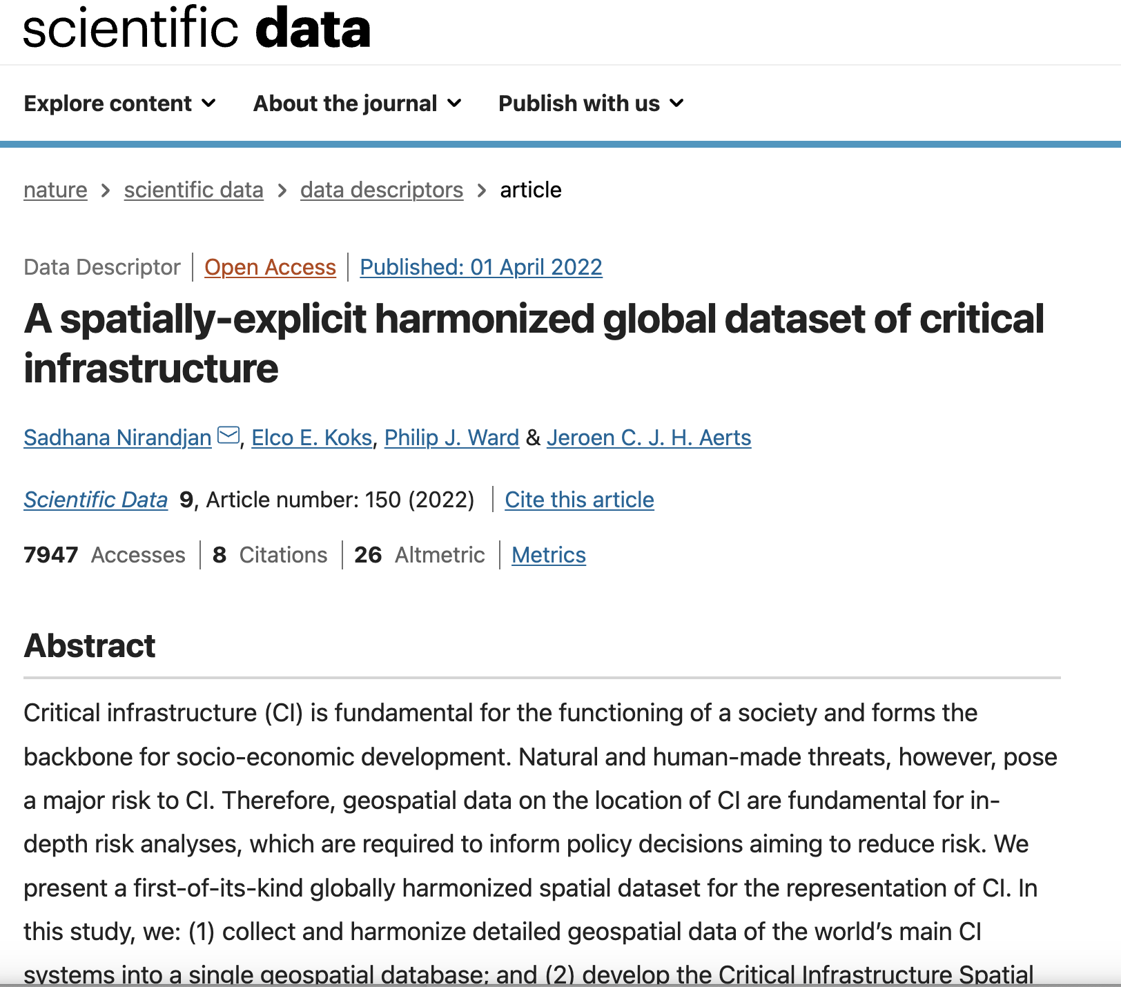 WP7 Sea level rise, infrastructure and coastal flooding- A spatially-explicit harmonized global dataset of critical infrastructure