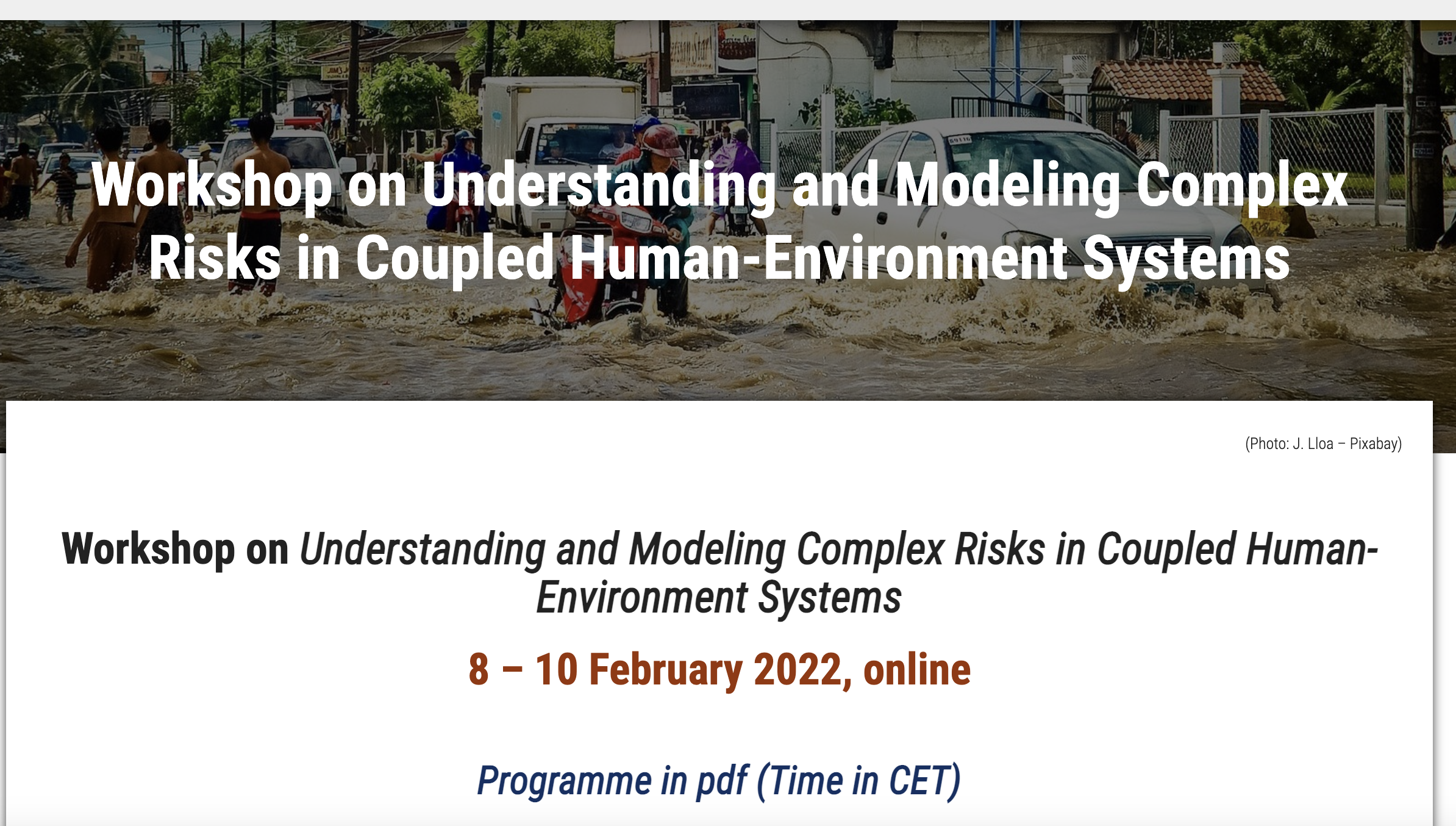 WP8 Synthesis: synergy of risks and policy implications- Workshop on Understanding and Modeling Complex Risks in Coupled Human-Environment Systems